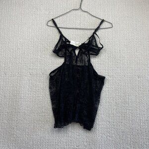 Y2K Baci Sheer Floral Lace Sexy Lingerie Coquette Witchy Goth Romantic Sz M/L